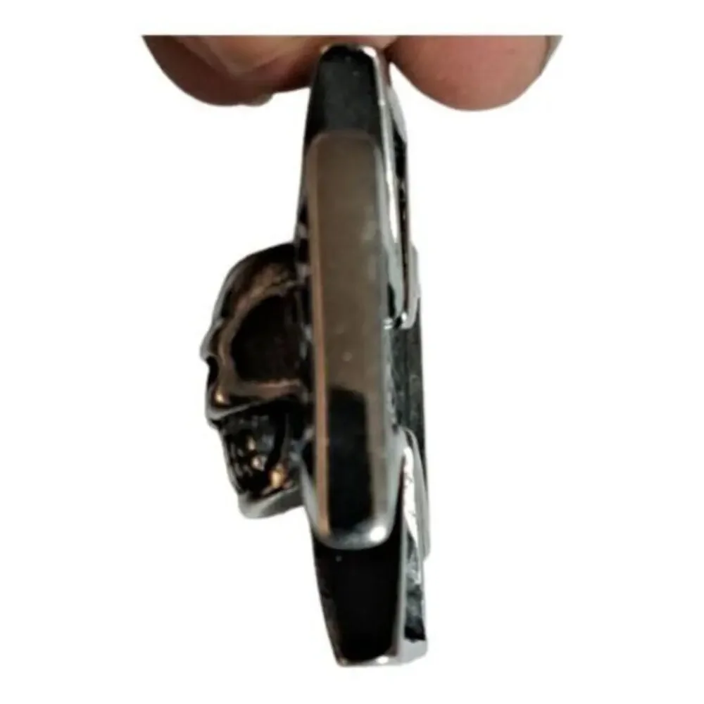 New stainless steel Iron cross with skull‎